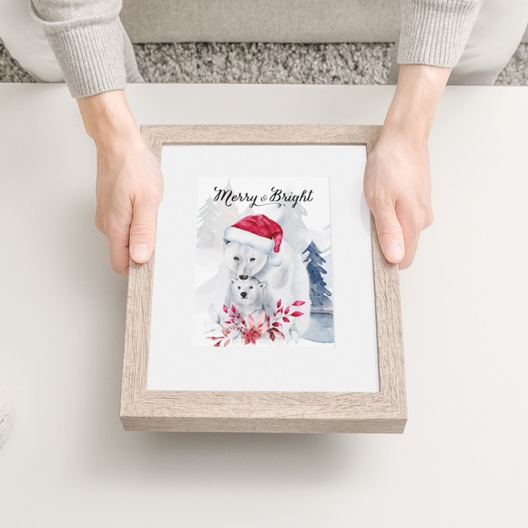 Watercolor Christmas Wall Art Illustration Print Poster Unframed - Picture 6 of 6